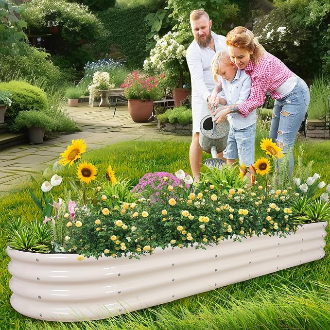 1MORE Galvanized Raised Garden Bed- Planter Garden Boxes Outdoor, Raised Beds - Image 8