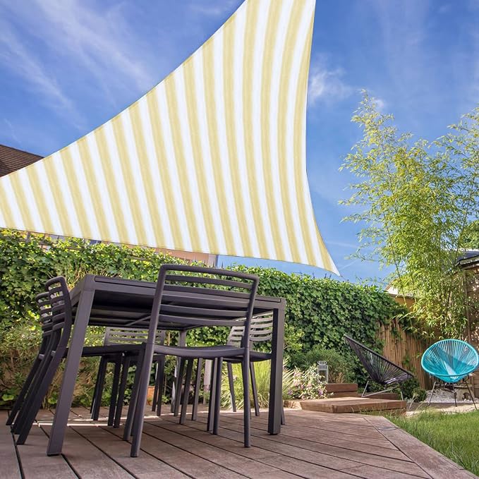 E&K Sunrise 28' x 28' x 28' Sun Shade Sail Triangle Canopy Shade Cover UV Block - Image 7