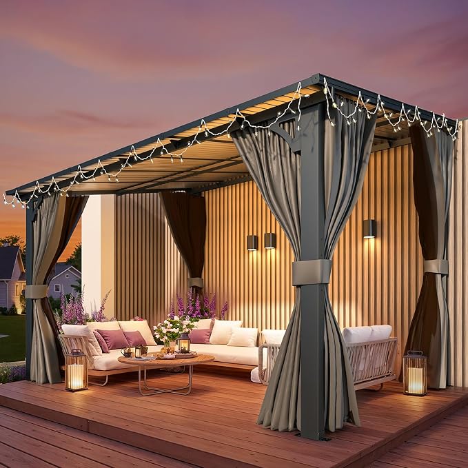 AECOJOY 12' x 8' Gazebo Outdoor Pergola - Image 3