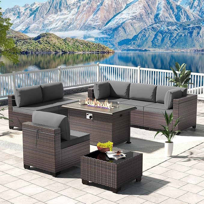 Kullavik 8 Pieces Outdoor Patio Furniture Set by KULLAVIK