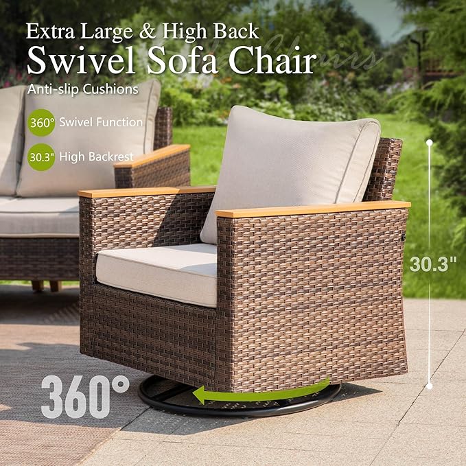 Sophia & William Half Moon Outdoor Sectional Furniture - Image 4