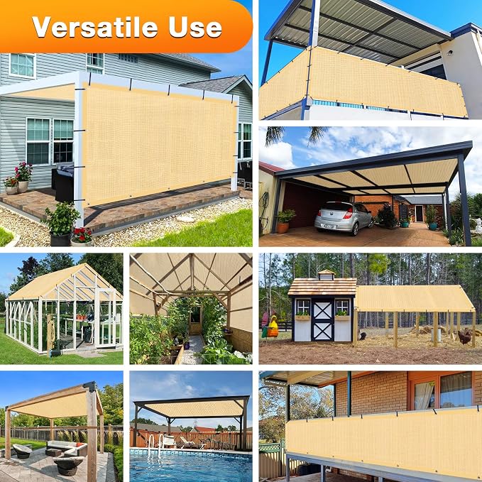 Artpuch Outdoor Pergola Shade Cover 9' X 13' Sun Shade Cloth - Image 6
