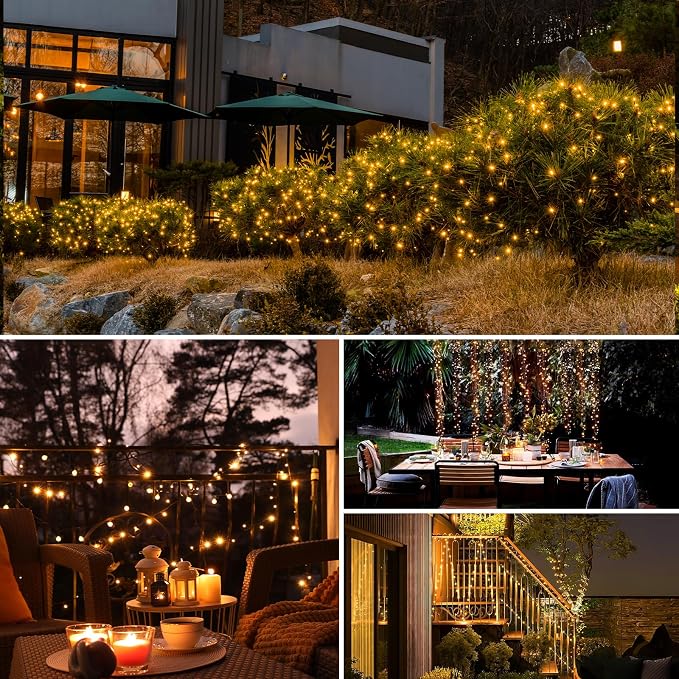 btfarm 2 Pack Solar String Lights Outdoor, 66FT 160LED Solar Fairy Lights - Image 5