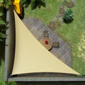 Amgo Custom Size 7' x 8' x 10.6' Beige Right Triangle Sun Shade Sail Order to by Amgo