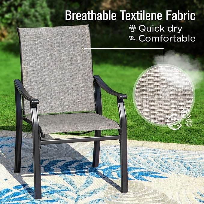 Sophia & William Outdoor Chairs Set of 2, Patio Chairs - Image 3