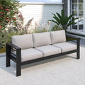 Solaste Aluminum Outdoor Couch, 3-Seat Metal Outdoor Sofa by Solaste