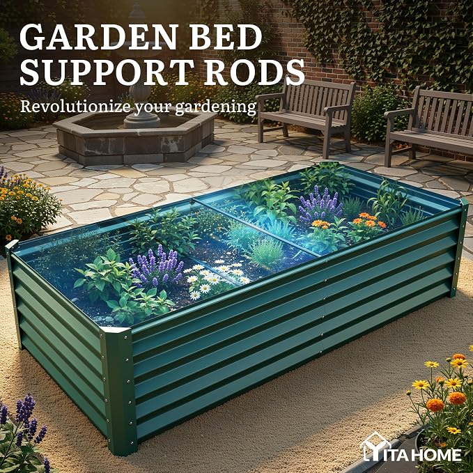 YITAHOME 6x3x1.5 ft Galvanized Raised Garden Bed Kit, Large Metal Planter Box - Image 6