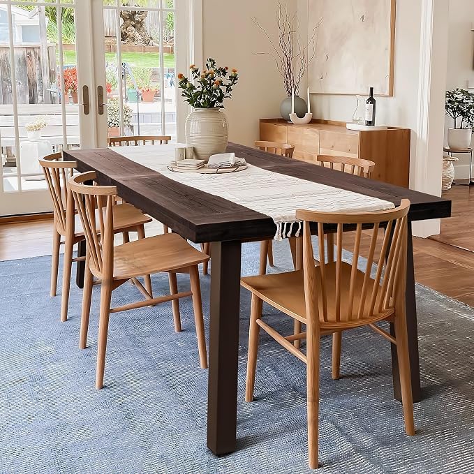 Devoko Home Acacia Wood Dining Table 6-Person Indoor Outdoor Table by DEVOKO