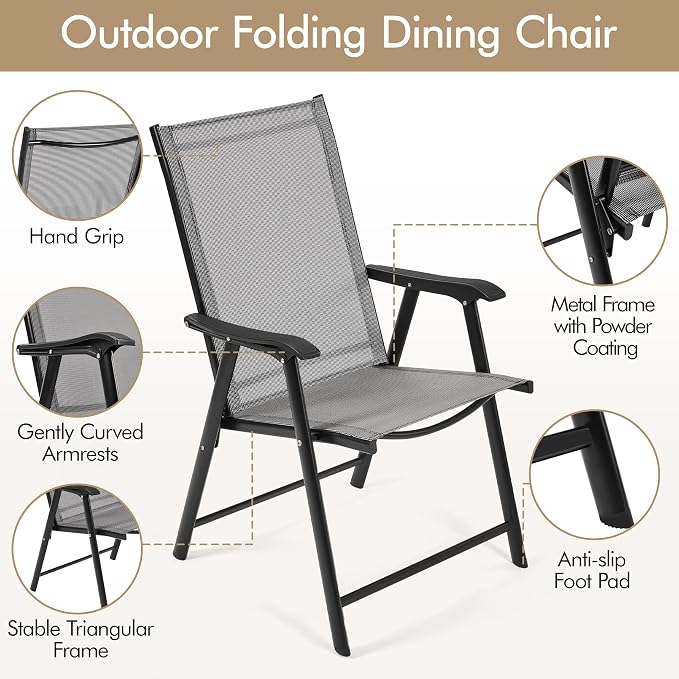 Yaheetech Patio Dining Chairs Set of 4 - Image 5