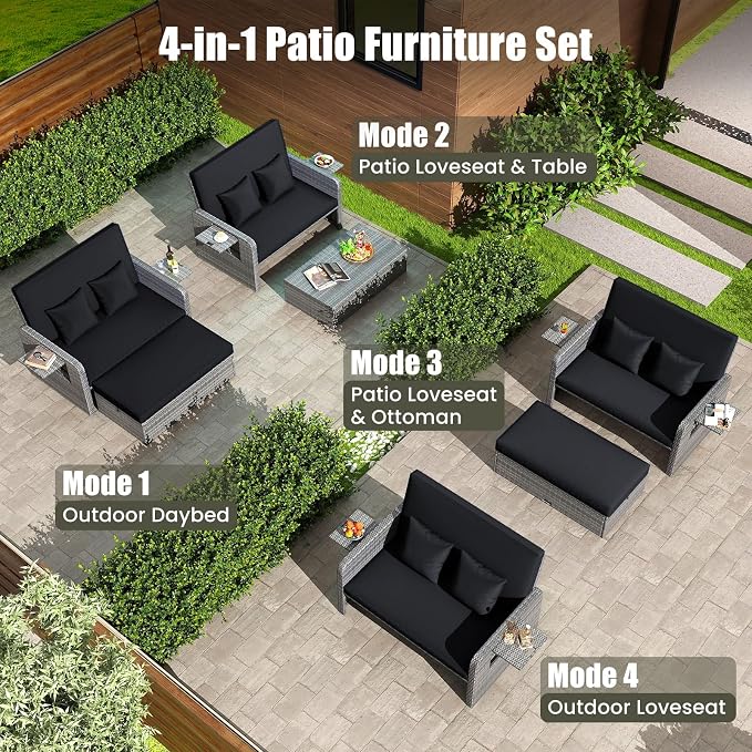 Tangkula Patio Rattan Daybed - Image 3