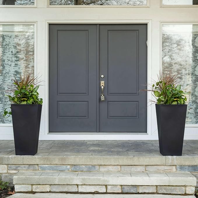 Step2 Tremont Tall Square Tapered Planter, Indoor/Outdoor Plants, Efficient - Image 2