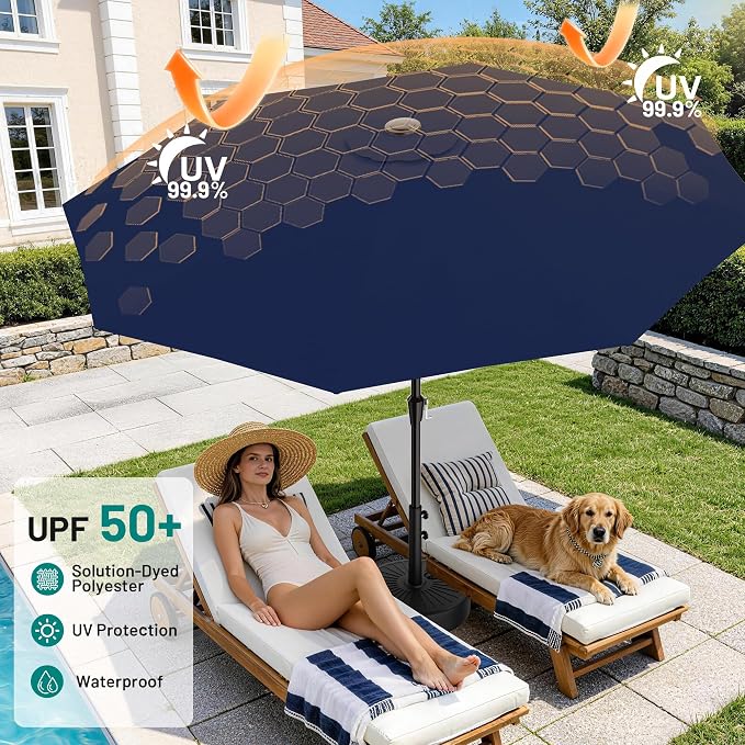 AreShark 9 FT Patio Umbrella for Outdoor, Outdoor Umbrella - Image 4