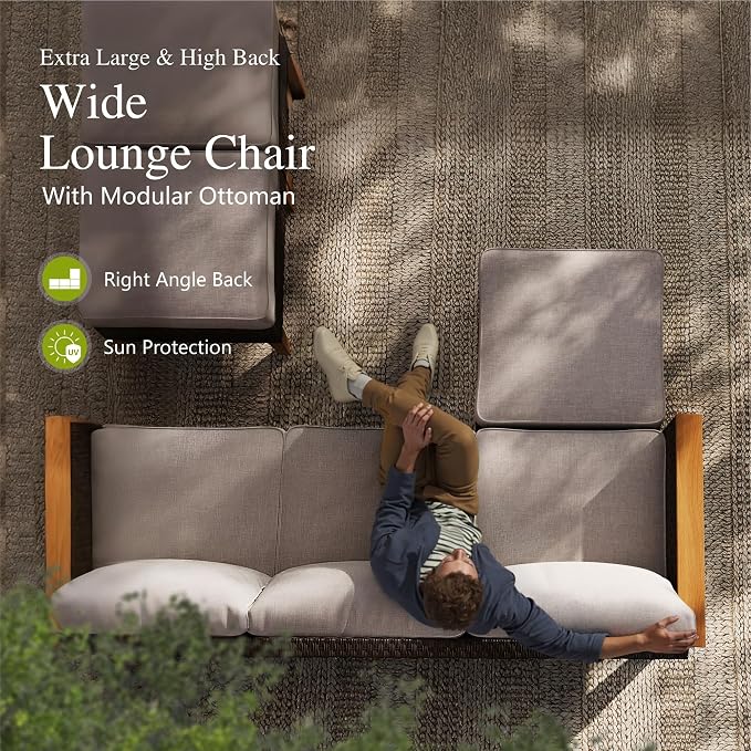 Sophia & William Patio Furniture Sets, 9 Piece Sectional Outdoor Rattan Wicker - Image 4