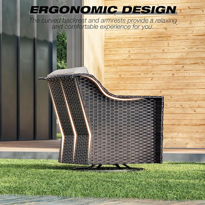 Joyside Wicker Patio Furniture Sets, 7 Pieces Upgraded Large Size Outdoor - Image 6