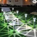 Solar Lights Outdoor, 15 Pack Waterproof Stainless Steel Solar Stake Lights by EYROSA