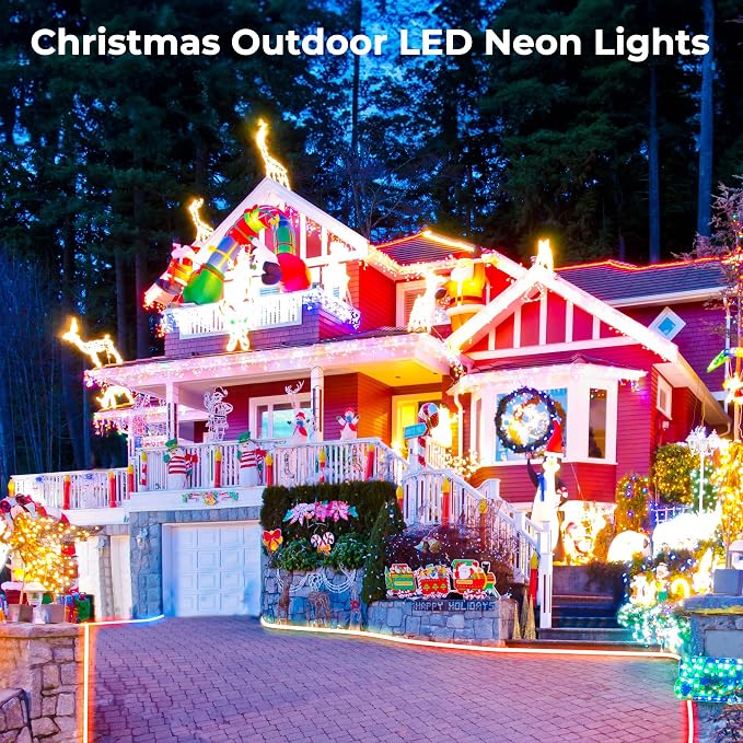 65.6FT LED Neon Rope Lights, Flexible Led Rope Lights Control - Image 6