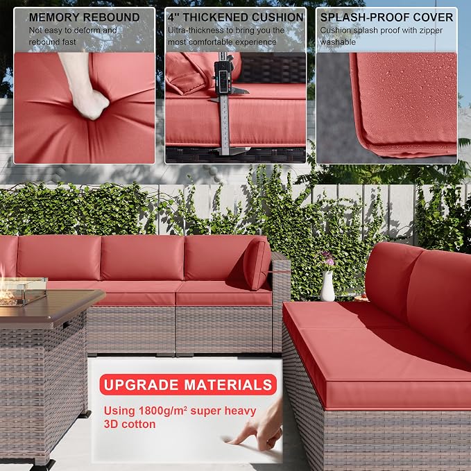 Kullavik 15PCS Outdoor Patio Furniture Set - Image 4