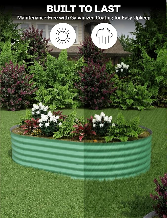 GarveeLife 8x4x1.5 ft Galvanized Raised Garden Bed - Image 5