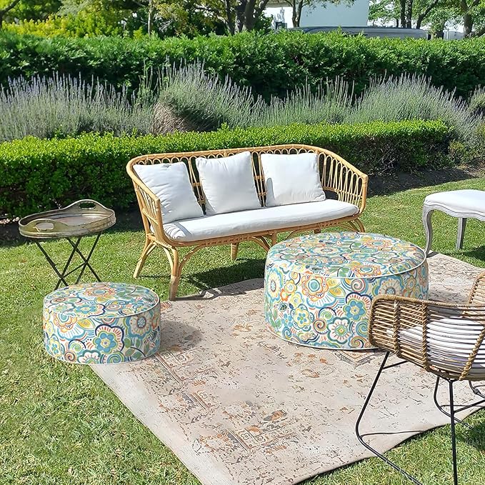 LVTXIII Outdoor/Indoor Inflatable Stool Ottoman, All Weather Patio Footrest Pouf - Image 7