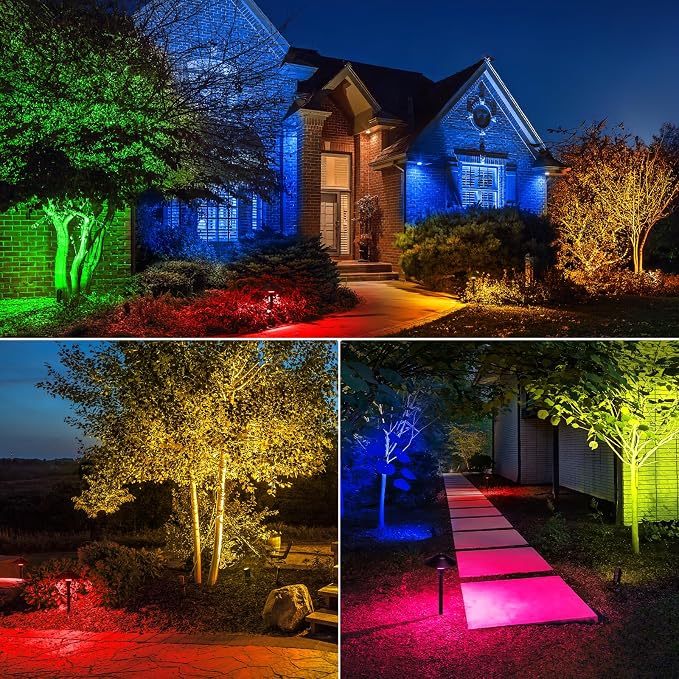 SUNVIE RGBW Landscape Lighting Kit 12V Low Voltage Landscape Lighting - Image 6