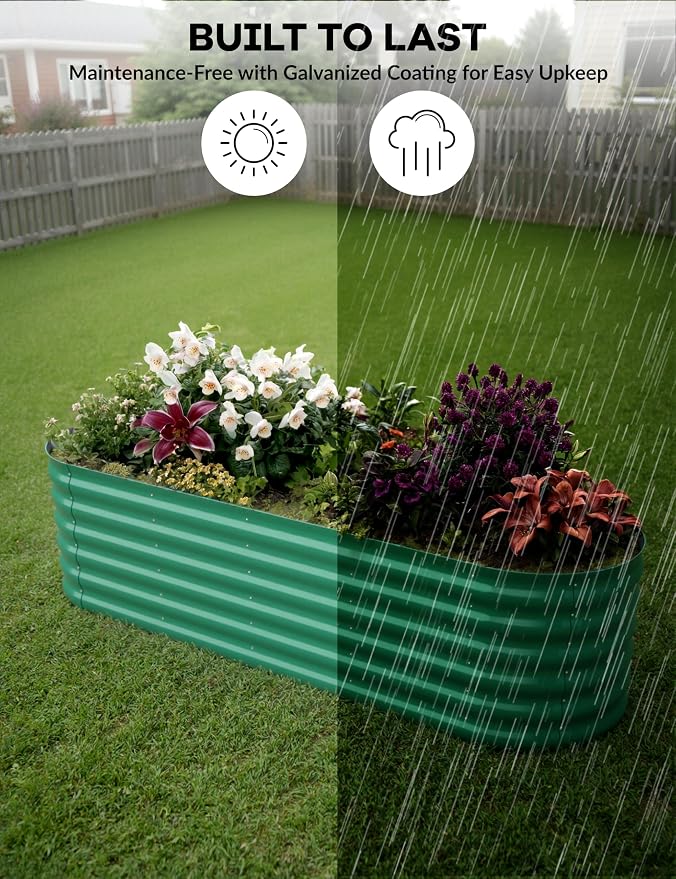8x2x1.5 ft Galvanized Raised Garden Bed - Image 5