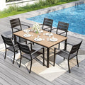 PHI VILLA 7 Pieces Outdoor Patio Dining Set by PHIVILLAThepioneerofcomfortablehouseholdsupplies