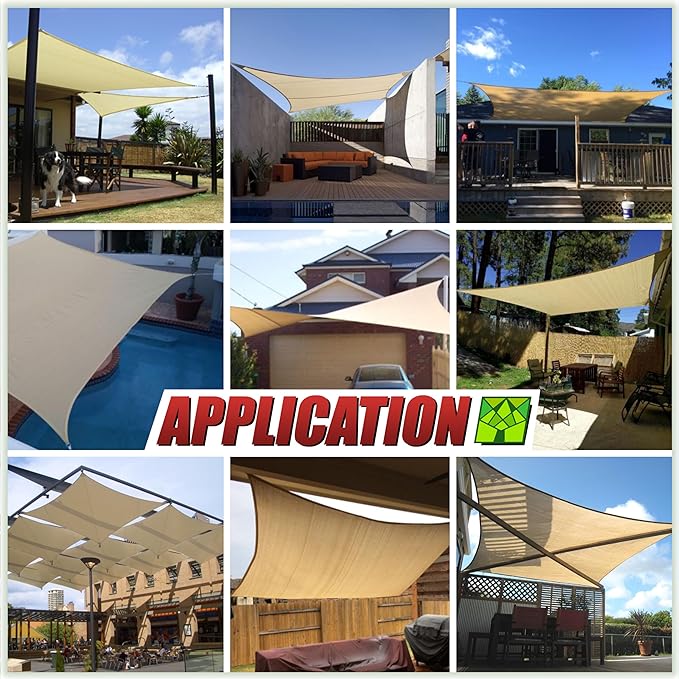 ColourTree TAPR1616 Custom Size 11' x 13' White Sun Shade Sail Canopy UV Block - Image 3