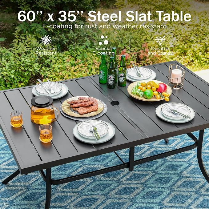 PHI VILLA 7 Pieces Outdoor Dining Set - Image 7