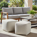 SIMPLIHOME Zelma Square Pouf – 18 inch Wide Upholstered PET Polyester Ottoman by SimpliHome