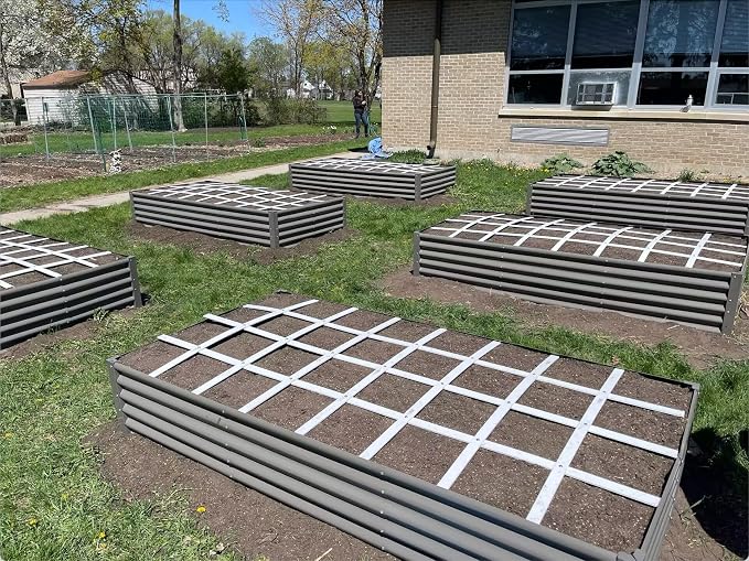 A ANLEOLIFE 8X4X1.5 ft Galvanized Raised Garden Beds Outdoor, Rectangular Metal - Image 3