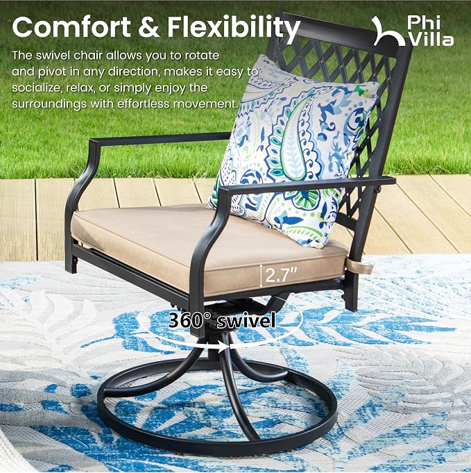 PHI VILLA 7 Pieces Outdoor Dining Set - Image 4