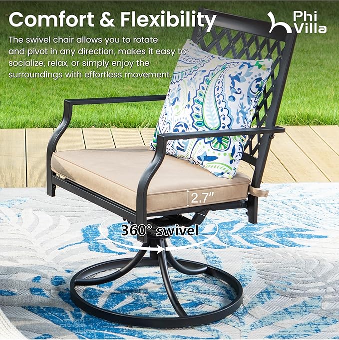 PHI VILLA 7 Pieces Outdoor Dining Set - Image 3