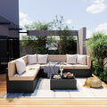 Pamapic 7 Pieces Outdoor Sectional Furniture，Wicker Patio sectional Furniture by Pamapic