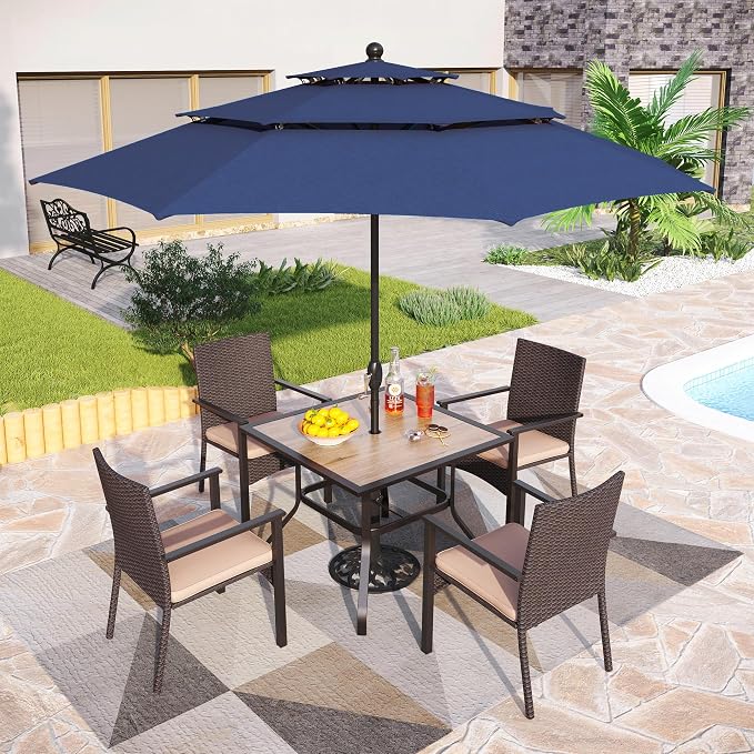 PHI VILLA 5 Pieces Outdoor Dining Set - Image 2