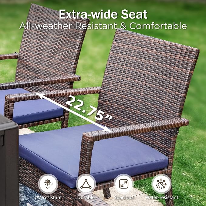 PHI VILLA 7 Piece Patio Dining Set - Image 5