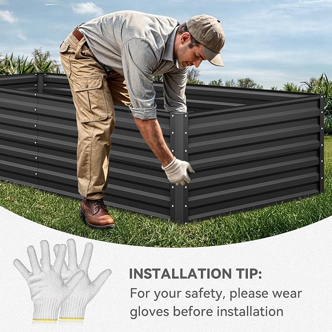YITAHOME 8x4x2 ft 2pcs Galvanized Raised Garden Bed Kit, Large Metal Planter Box - Image 6