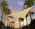 Amgo Custom Size 20' x 20' x 20' Beige Triangle Sun Shade Sail Order to Make by Amgo