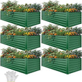YITAHOME 6pcs 8x4x2 ft Galvanized Raised Garden Bed Kit, Large Metal Planter Box by YITAHOME