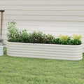 Galvanized Raised Garden Bed, Outdoor Planter Bed, Metal Planter Box by Besebay