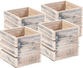 Wood Planter Box with Wine Crate Styled, 5 Inch Square, Plastic Liner, Garden by Unknown