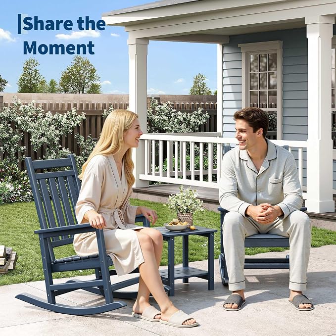 HDPE Rocking Chair Outdoor Set of 6 - Image 3