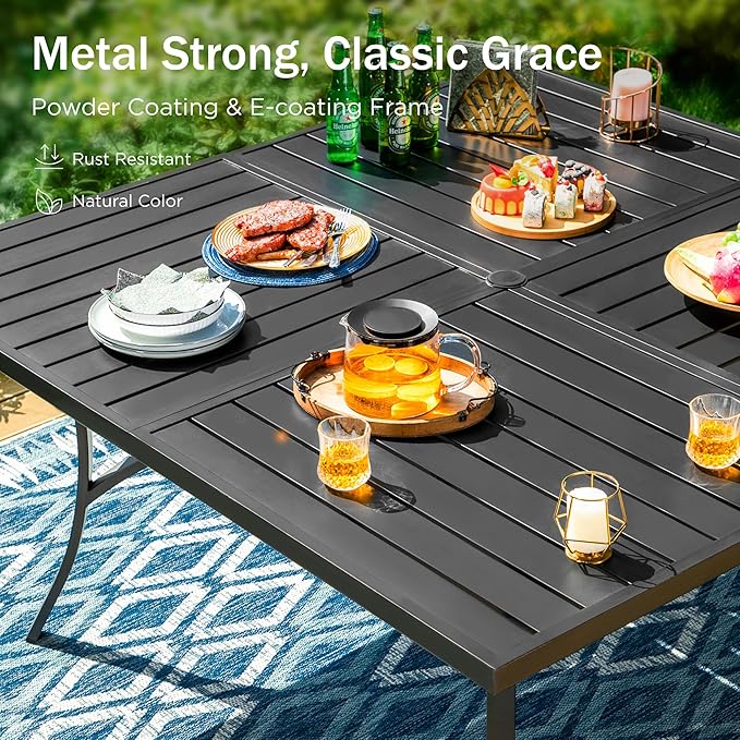 PHI VILLA 9 Piece Outdoor Dining Set - Image 8
