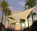 Amgo Custom Size 19' x 19' x 19' Beige Triangle Sun Shade Sail UPF50+ AGTAPRT12 by Amgo