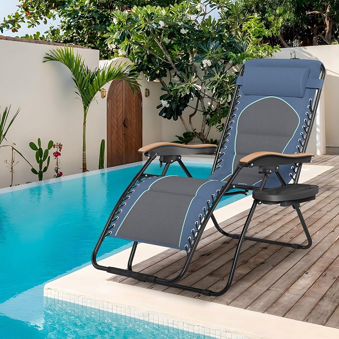 Sophia & William Oversized XXL Zero Gravity Chair Set of 2, Outdoor Recliner - Image 2