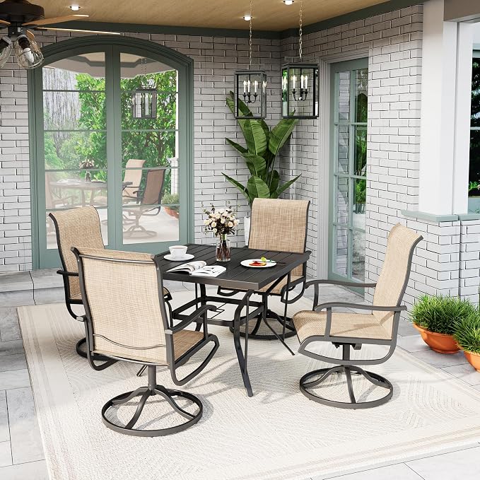 5-Piece Outdoor Dining Set, Patio Furniture Set - Image 4