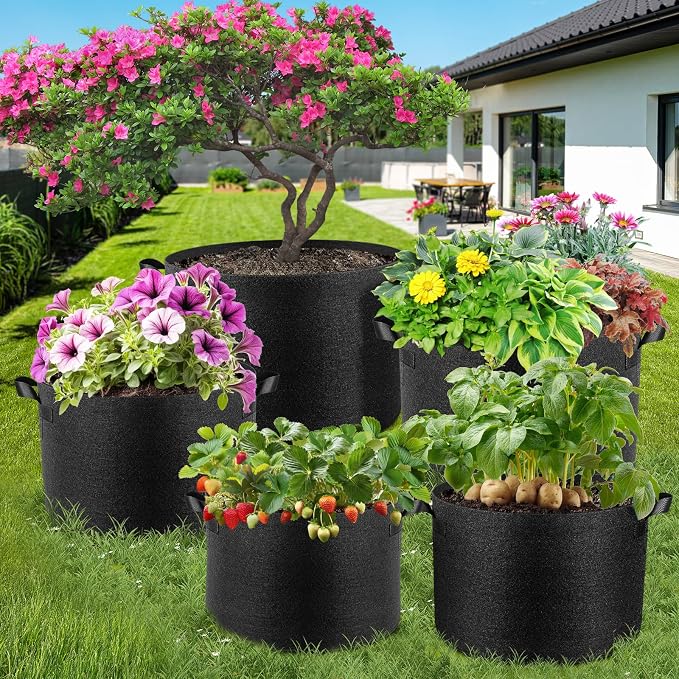 10 Pack 20 Gallon Grow Bags, Thickened Nonwoven Fabric Planter Pots - Image 7