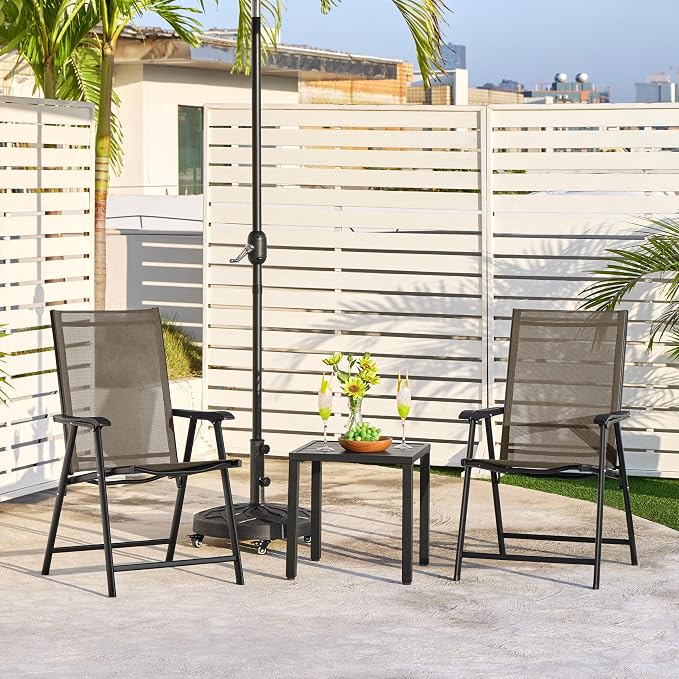 Yaheetech Patio Dining Chairs Set of 2, Portable Dining Chairs - Image 5