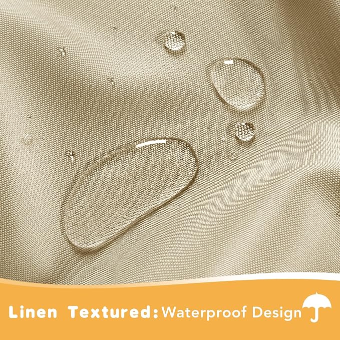 HolidayIdeas Outdoor Curtains for Patio Waterproof, 2 Panels - Image 2