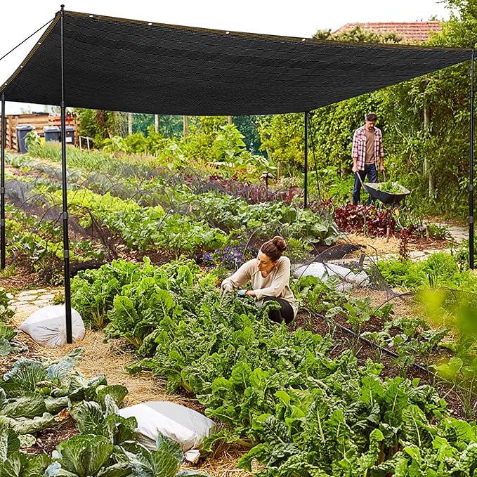 QLOFEI 18x26 FT Shade Cloth for Garden, 80-90% Sunblock Shade Neting Cover - Image 8