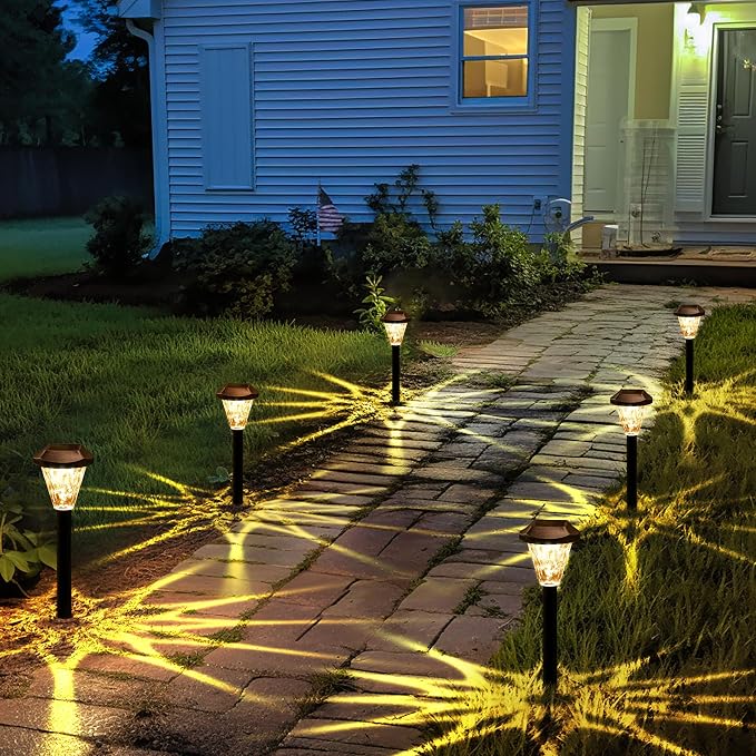 GIGALUMI 8 Pack Solar Lights Outdoor Waterproof, Outdoor Solar Lights - Image 4
